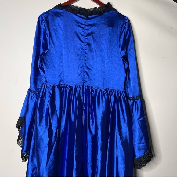 Medieval Renaissance Queen Witch Victorian Long Ball Gown Halloween Costum Dress - Picture 9 of 9